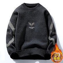 冬季加厚圓領毛衣男 M3XL 潮流時尚小眾套頭針織衫 寬鬆帥氣慵懶上衣 歷史價格詳細信息