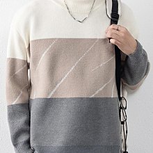 毛衣男2023年秋冬季青少年時尚線衣針織打底衫保暖上衣潮流半高領男裝毛衣 男士針織衫 歷史價格詳細信息