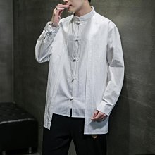 中國風男裝 秋冬唐裝男 春季唐裝男中國風大碼中長款風衣外套漢服男刺繡古風假兩件中山裝 歷史價格詳細信息