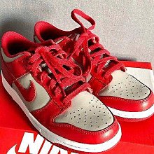 Nike Dunk Low Gs CW1590-600 大童鞋 女鞋 反轉白紅 休閒 紅 歷史價格詳細信息