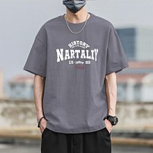 夏季潮牌字母印花圓領短袖T恤 男生短袖T恤 男潮流嘻哈寬鬆休閒青年半袖體恤 五分袖T恤 短T 歷史價格詳細信息