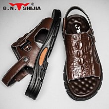 涼鞋男真皮2023年夏季新款外穿兩用休閒爸爸沙灘鞋軟底耐磨涼拖鞋 歷史價格詳細信息