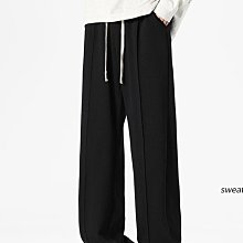 褲子男士款秋季垂墜感闊腿束腳運動厚棉褲美式復古寬鬆直筒休閒長褲 歷史價格詳細信息