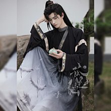 原創正品原創漢服【鶴秋】男士春秋曲領晉制中國風仙鶴日常仙氣套裝 價格比較,價格查詢,歷史價格詳細信息