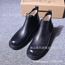 切爾西靴男短靴真皮尖頭冬季chelsea boot高街英倫馬丁靴男潮 歷史價格詳細信息