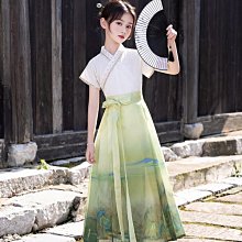 原創正品馬面裙女童漢服秋款中國風兒童唐裝古風古裝春秋季2023新款小女孩 歷史價格詳細信息