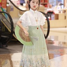 原創正品馬面裙女童漢服秋款中國風兒童唐裝古風古裝春秋季2023新款小女孩 歷史價格詳細信息