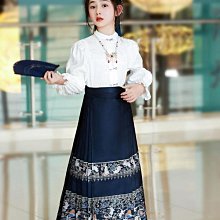 原創正品馬面裙女童漢服秋款中國風兒童唐裝古風古裝春秋季2023新款小女孩 歷史價格詳細信息