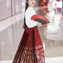 原創正品馬面裙女童漢服秋款中國風兒童唐裝古風古裝春秋季2023新款小女孩 歷史價格詳細信息