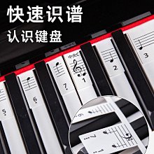鋼琴鍵盤貼紙電子琴音標貼88鍵61鍵五線譜簡譜琴鍵貼免粘貼音符條【皇運音樂】 歷史價格詳細信息
