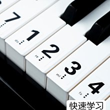 鋼琴鍵盤貼紙電子琴音標貼88鍵61鍵五線譜簡譜琴鍵貼免粘貼音符條【皇運音樂】 歷史價格詳細信息