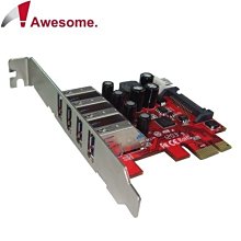 Awesome PCIe x4 4埠USB 3.1 Gen2 10Gbps擴充卡 - AWD-UB-160 歷史價格詳細信息