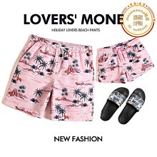 蓋浪溫泉沙灘褲男速乾寬鬆大尺碼度假平角海邊五分褲衝浪短褲遊泳褲 歷史價格詳細信息