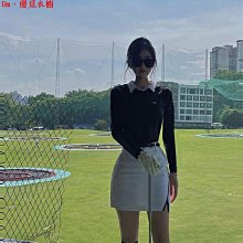 Um·優覓 高爾夫 高爾夫女裝套裝夏季冰絲防曬長袖上衣女顯瘦短袖服裝包臀短裙裙子 歷史價格詳細信息