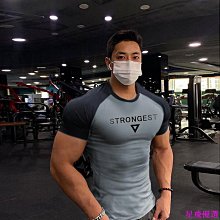 健身服 健身衣 運動上衣 短袖t恤男夏季速干衣大碼冰絲半袖吸汗透氣休閑彈力運動短袖 歷史價格詳細信息