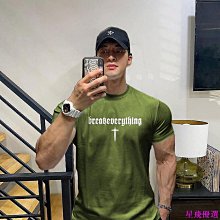 速乾短袖 冰絲短袖 急凍T  肌肉寬鬆運動健身t恤男國潮大尺碼印花短袖純棉彈力吸汗訓練服短袖 夏季 涼感 舒適 歷史價格詳細信息