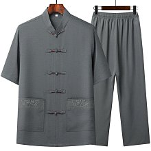 夏季短袖太極服裝女新款太極拳練功服男薄款飄逸棉麻時尚棗紅 歷史價格詳細信息
