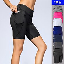 ~LC01543~女士高腰瑜伽短褲 斜口袋慢跑褲 訓練運動褲運動服裝 速乾緊身褲 彈力健身短褲 女性服飾 歷史價格詳細信息