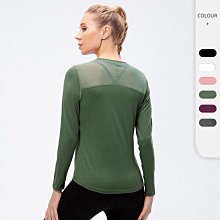 ~ER04653~女士秋冬瑜伽運動長袖 速乾透氣網紗拼接彈力跑步運動健身衣運動服飾運動服裝休閒服 歷史價格詳細信息