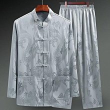 桑蠶絲冰絲睡衣春秋薄款長袖休閑外穿家居服男士夏款絲綢涼【超齡男裝】 歷史價格詳細信息