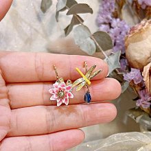 莫奈花園 尋跡手作原創醋酸仿貝殼海棠釉藍紫色油畫質感燕子髮釵 歷史價格詳細信息