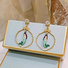 【企鵝北美代購】法國 Les Nereides小美人魚系列 迷人的美人魚 鑲鉆耳釘耳夾 價格比較,價格查詢,歷史價格詳細信息