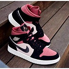 AIR JORDAN 1 MID AJ1 Digital 復古 中幫 粉綠紅 運動 籃球鞋 555112-102 女款 歷史價格詳細信息