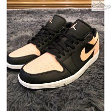 Nike Air Jordan 1 Low 黑 粉紅 男鞋 皮革 喬丹1代 低筒 經典款【ACS】 553558-034 歷史價格詳細信息
