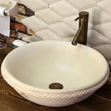 5Cgo【宅神】雕刻花紋臺上盆金屬釉洗臉盆單盆庭院水池臺盆簡易陶瓷水盆家用衛生間面盆t634880059976 歷史價格詳細信息