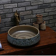 5Cgo【宅神】景德鎮陶瓷藝術臺上盆民宿酒店創意洗手盆景德鎮圓形洗臉盆面盆家用面盆t626941713484 歷史價格詳細信息