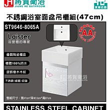 (將賀衛浴=實體店面)  ST8360 Laister 不銹鋼浴室面盆吊櫃組(60cm) 歷史價格詳細信息