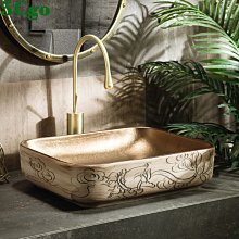 5Cgo【宅神】雕刻花紋臺上盆金屬釉洗臉盆單盆庭院水池臺盆簡易陶瓷水盆家用衛生間面盆t634880059976 價格比較,價格查詢,歷史價格詳細信息
