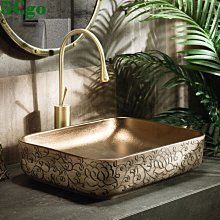 5Cgo【宅神】陶瓷臺上盆仿麻石紋藝術洗手盆陽臺衛生間創意洗臉盆家用單盆現代簡約檯盆t629700615089 歷史價格詳細信息