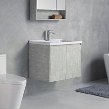 【沐伊衛浴 雙門防水浴櫃組 】不含水龍頭 鏡櫃 MooE 清水模  含面盆 防水發泡板 收納方便  V5-60MG 歷史價格詳細信息