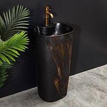 現貨陽臺落地式洗盆不銹鋼支架衛生間陶瓷洗臉盆柜組合一體巖板現代簡約 歷史價格詳細信息