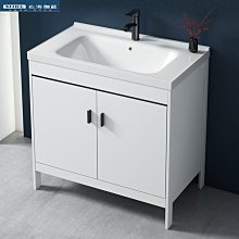 現貨陽臺落地式洗盆不銹鋼支架衛生間陶瓷洗臉盆柜組合一體巖板現代簡約 歷史價格詳細信息