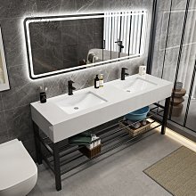 現貨簡約現代大理石雙盆洗盆免釘落地式衛生間洗漱臺盆柜組合洗臉盆簡約 價格比較,價格查詢,歷史價格詳細信息