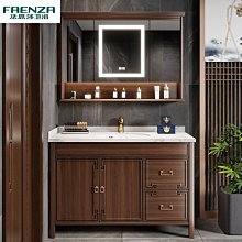 現貨法恩莎衛浴橡木浴室柜組合落地式簡約現代實木衛生間洗池洗臉盆簡約 歷史價格詳細信息