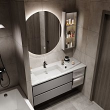 特賣- 巖板太空鋁浴室柜組合廁所洗手盆柜陶瓷一體盆掛墻式洗臉盆柜組合 歷史價格詳細信息