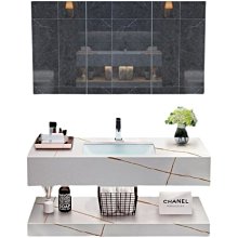 特賣- 輕奢陶瓷一體盆浴室柜吊柜橡木巖板衛生間洗漱臺洗手洗臉臺盆面盆 歷史價格詳細信息