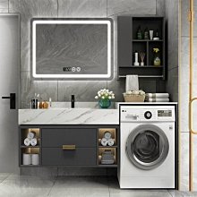 特賣- 巖板太空鋁浴室柜組合廁所洗手盆柜陶瓷一體盆掛墻式洗臉盆柜組合 歷史價格詳細信息