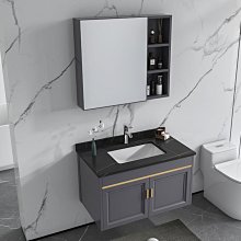 特賣-免運 太空鋁浴室柜組合現代小戶型衛生間洗臉盆洗漱臺洗手盆柜組合臺盆 歷史價格詳細信息