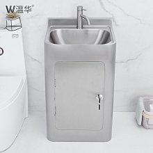 立柱式洗臉盆不鏽鋼立柱盆戶外庭院立柱洗手盆一體落地式洗手臺池 歷史價格詳細信息