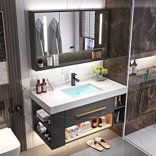 輕奢浴室柜現代簡智能鏡浴室柜北歐洗臉洗手池洗漱臺盆衛生間滿減 促銷 夏季 歷史價格詳細信息