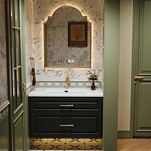 現貨法恩莎衛浴橡木浴室柜組合落地式簡約現代實木衛生間洗池洗臉盆簡約 歷史價格詳細信息