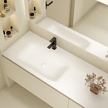 可麗耐一體盆國產複合亞克力人造石洗臉盆洗手盆方形臺盆偏盆 歷史價格詳細信息