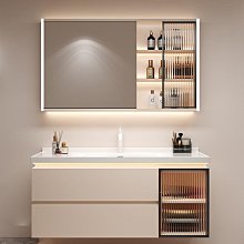 簡約奶油風浴室一體洗手盆薄邊高下掛人造石臺盆進可麗耐 歷史價格詳細信息