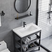 小戶型浴室櫃洗手盆人造石洗手臺儲物櫃組合小尺寸洗漱臺 歷史價格詳細信息