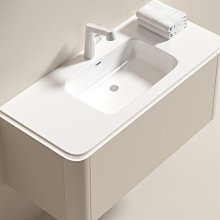 可麗耐膚感一體盆實木巖板無縫一體盆浴室櫃組合圓弧櫃智能洗漱臺 歷史價格詳細信息