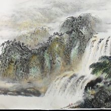 獨覽高瀑 觀雲山水美境 銘馨易拍110PF15 早期水墨畫 ... 彩墨畫心宣紙已托裱 無款及保存如圖（老使用痕污等） 價格比較,價格查詢,歷史價格詳細信息